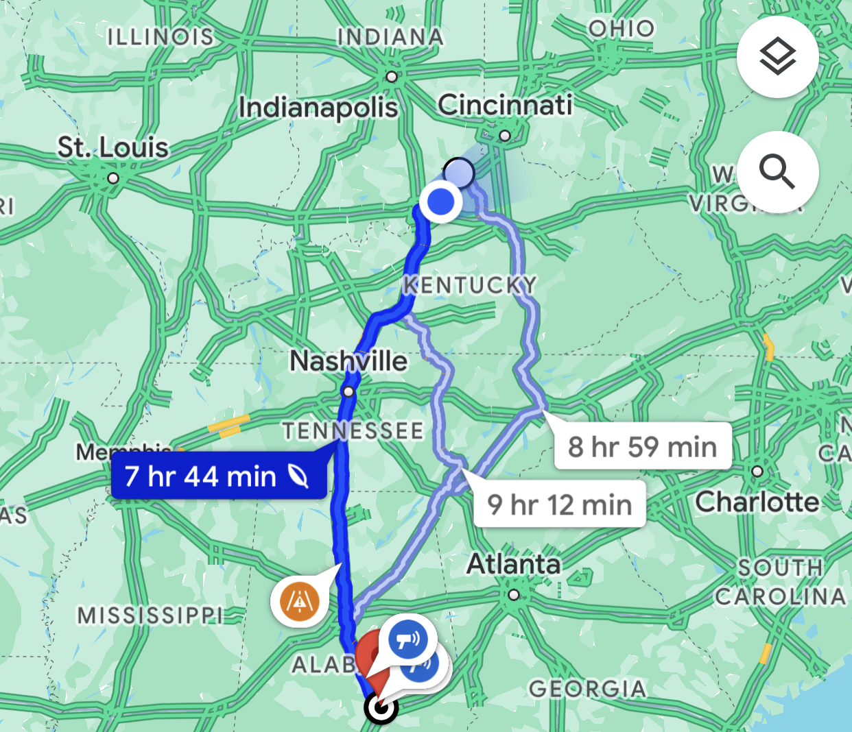 Funny to see that a drive that would take about 8 hour these days took over 20 hours in 1941! 